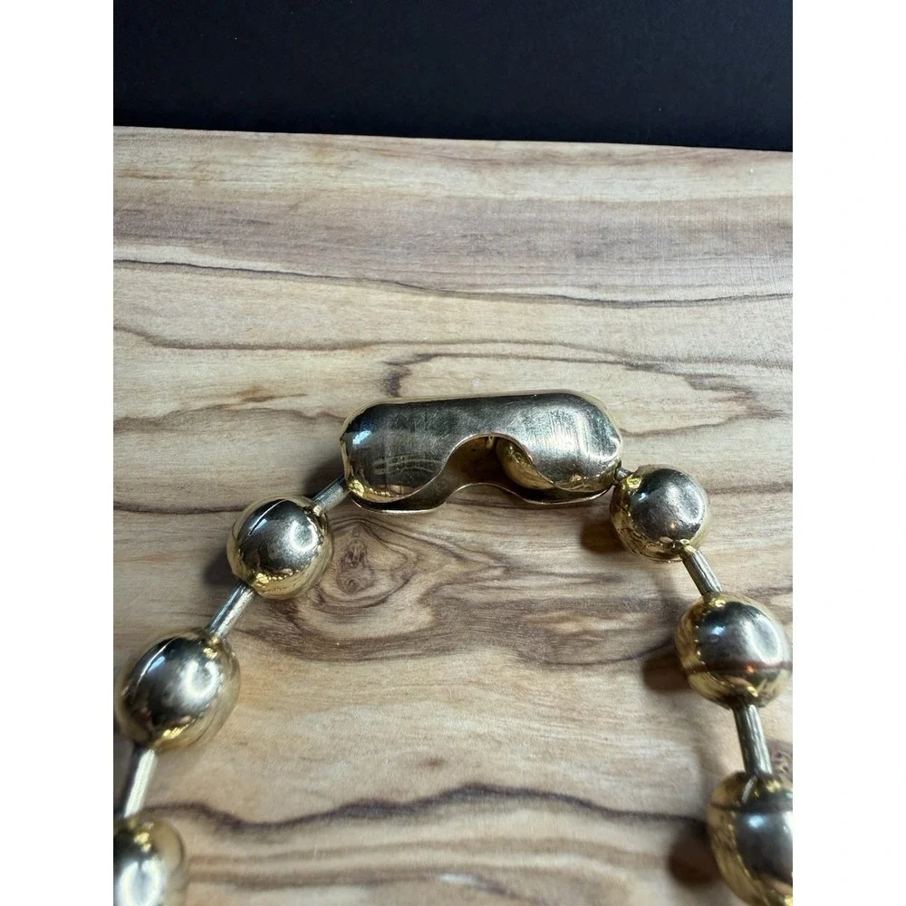 Ball And Chain Y2K Bracelet Gold Tone Costume Jewelry